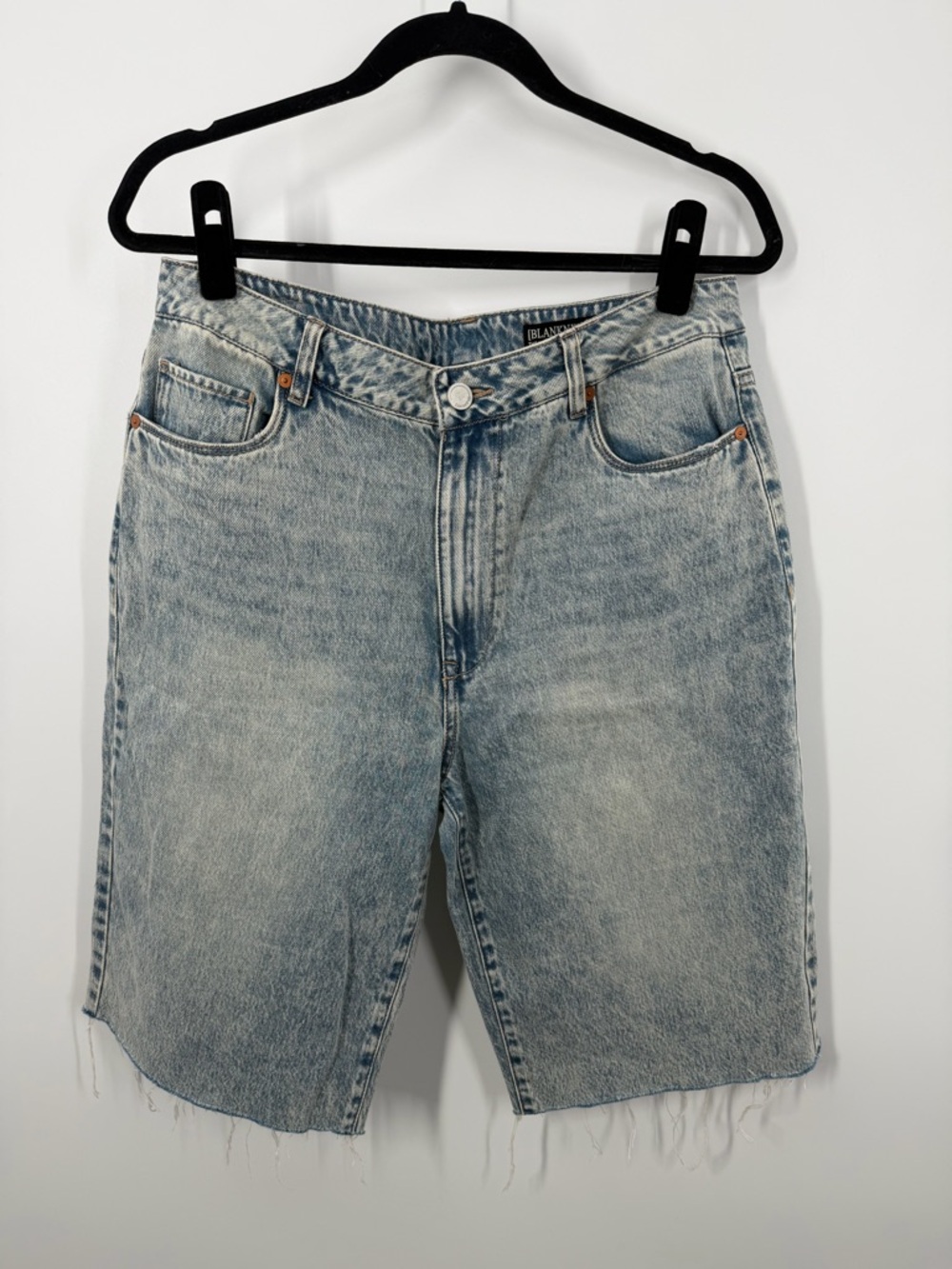 Blank NYC The Leonard Light Wash Denim Bermuda Shorts